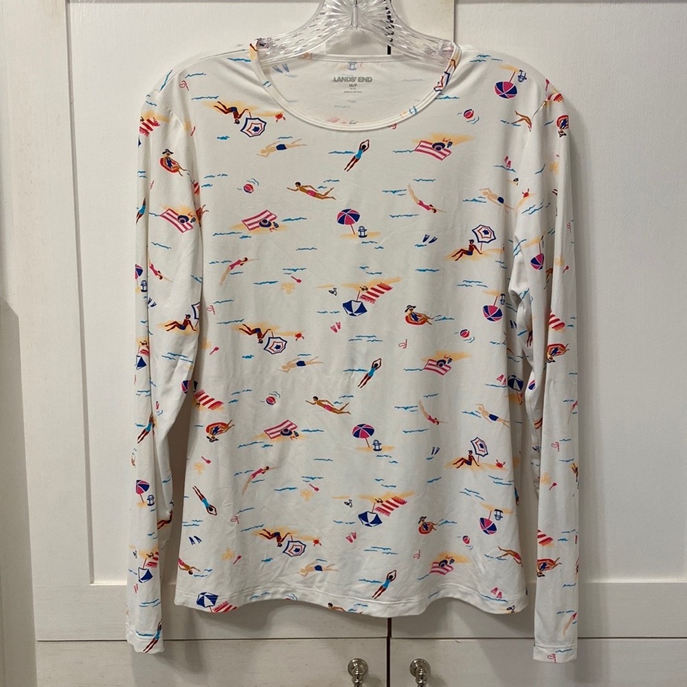 Lands End Rash Guard Swim Tee